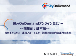SkyOnDemand オンラインセミナー Vol.8