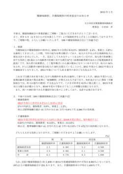 健康保険料、介護保険料の料率改定のお知らせ