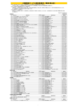 介護保険サービス提供事業者一覧表(清水区）