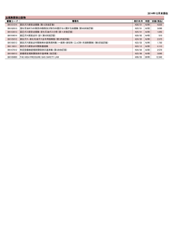 2014年12月末現在 法規集関係出版物