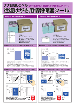 往復はがき用情報保護シール