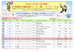平成27年3月開講訓練について