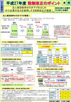 平成27年度税制改正のポイント