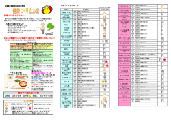 健康づくり協力店とは・・・ 一汁三菜の例 健康づくり協力店の分類