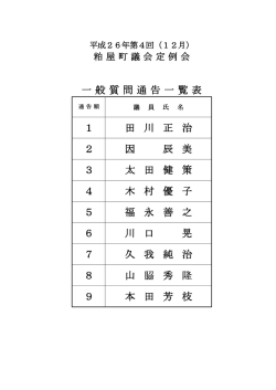 （12月）粕屋町議会定例会：一般質問通告書（PDF形式：271KB）