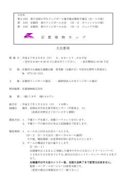 京 都 建 物 カ ッ プ 大会要項