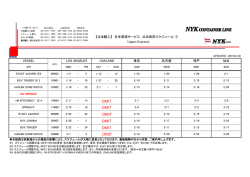 0115 日本（西）xls - NYK Container Line