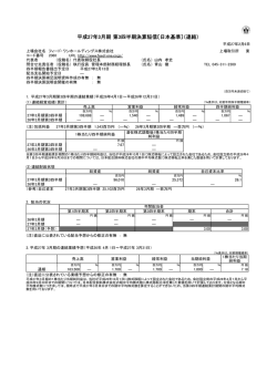 平成27年3月期 第3四半期決算短信〔日本基準〕（連結）