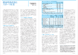 健康増進政策と スポーツ産業