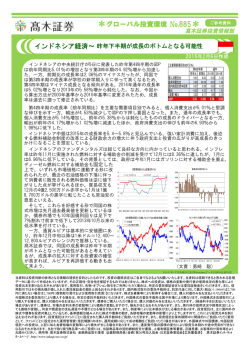 インドネシア経済〜昨年下半期が成長のボトムとなる可能性(2015/2/6作成)