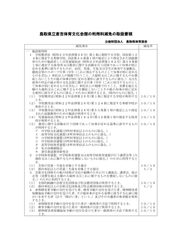 倉吉体育文化会館減免要項