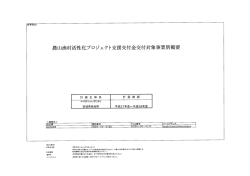 農山漁村活性化プロジェクト支援交付金交付対象事業別概要