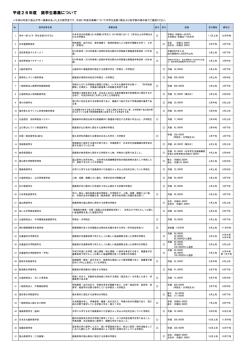 平成26年度 奨学生募集について