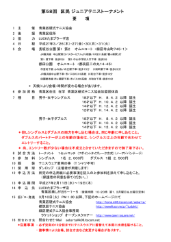 第58回 区民 ジュニアテニストーナメント