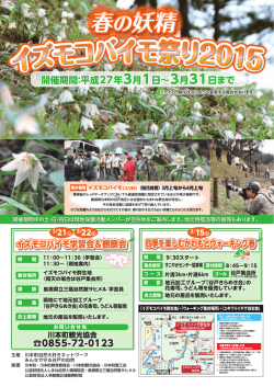 「春の妖精 イズモコバイモ祭り2015 」チラシ
