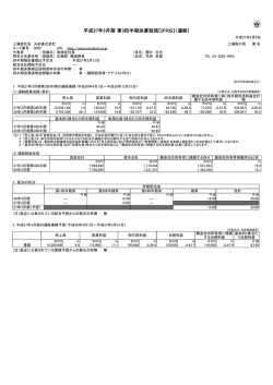 平成27年3月期 第3四半期決算短信〔IFRS〕（連結）