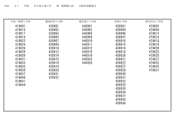 平成 27 年度 名古屋工業大学 第一部推薦入試 合格者受験番号 生命