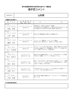 選手団コメント