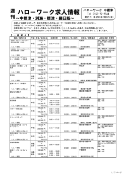 求人情報を更新しました。