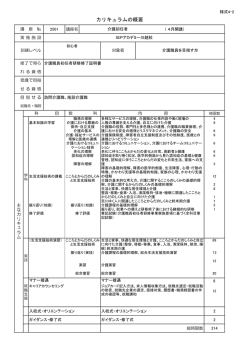 カリキュラムの概要