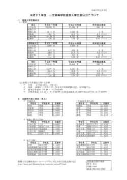 平成27年度公立高等学校推薦入学志願状況について [PDFファイル