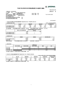 平成27年9月期 第1四半期決算短信〔日本基準〕（連結）