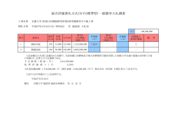 総合評価落札方式（WTO標準型）一般競争入札調書