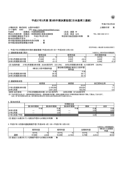 平成27年3月期 第3四半期決算短信〔日本基準〕（連結）