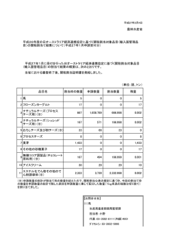 の割当て結果（27年1月申請受付分）を掲載しました（PDF