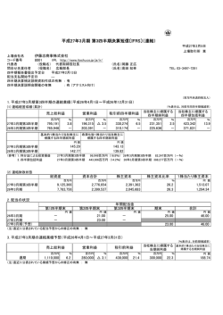 平成27年3月期 第3四半期決算短信〔IFRS〕（連結）