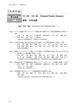 15：00∼16：00 Chaired Poster Session 紅梅 感染・外科治療