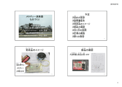 メロディー演奏器 ものづくり 予定 完成品のイメージ 部品の確認