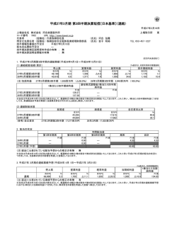 平成27年3月期 第3四半期決算短信〔日本基準〕（連結）