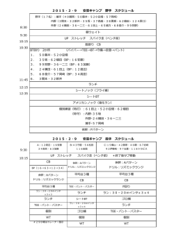 2015・2・9 安芸キャンプ 野手 スケジュール 2015・2・9 安芸キャンプ