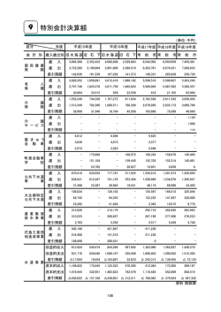 9 特別会計決算額