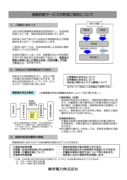 接続供給サービスの新規ご契約について（概要資料）（PDF
