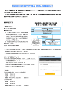 第20 回本難病看護学会学術集会 参加申込・演題 - SQUARE