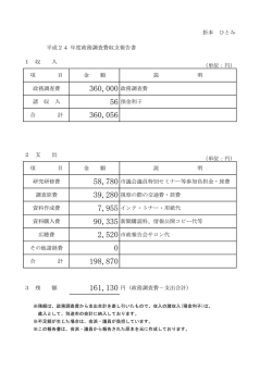 折本ひとみ議員平成24年度収支報告書 （PDF 77.0KB）