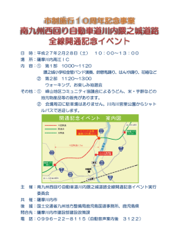 日 時 場 所 内 容 その他 主 催 共 催 後 援 問合先 電 話 時