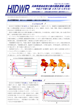 兵庫県感染症発生動向調査週報(速報) - 兵庫県立健康生活科学研究所