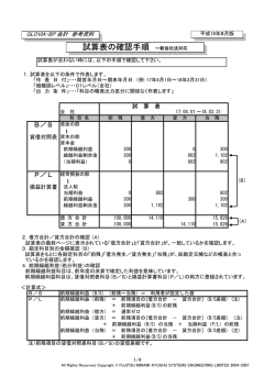 試算表の確認手順 ～新会社法対応