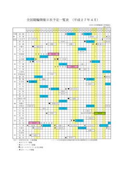 全国競輪開催日次予定一覧表 （平成27年4月）