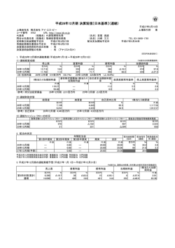 平成26年12月期 決算短信〔日本基準〕（連結）