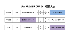 JFA PREMIER CUP 2015関西大会