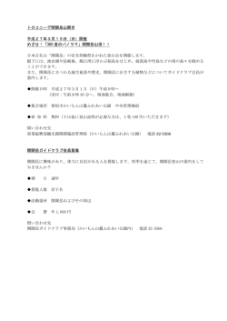 トロコニーデ開聞岳山開き 平成27年3月15日（日）開催 めざせ