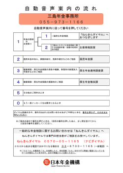 自動音声案内の流れ