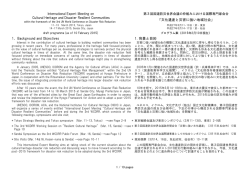 PDFダウンロード - 第3回国連防災世界会議の枠組みにおける国際専門