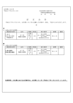 190 訂正公告 - 装備施設本部