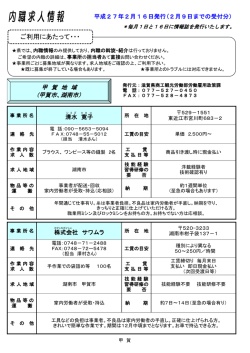 甲賀地域内職求人情報（PDF：208KB）