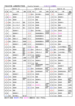 平成26年度 山崎純男の予定表 Excel by Yamasaki 15/02/10 13:00